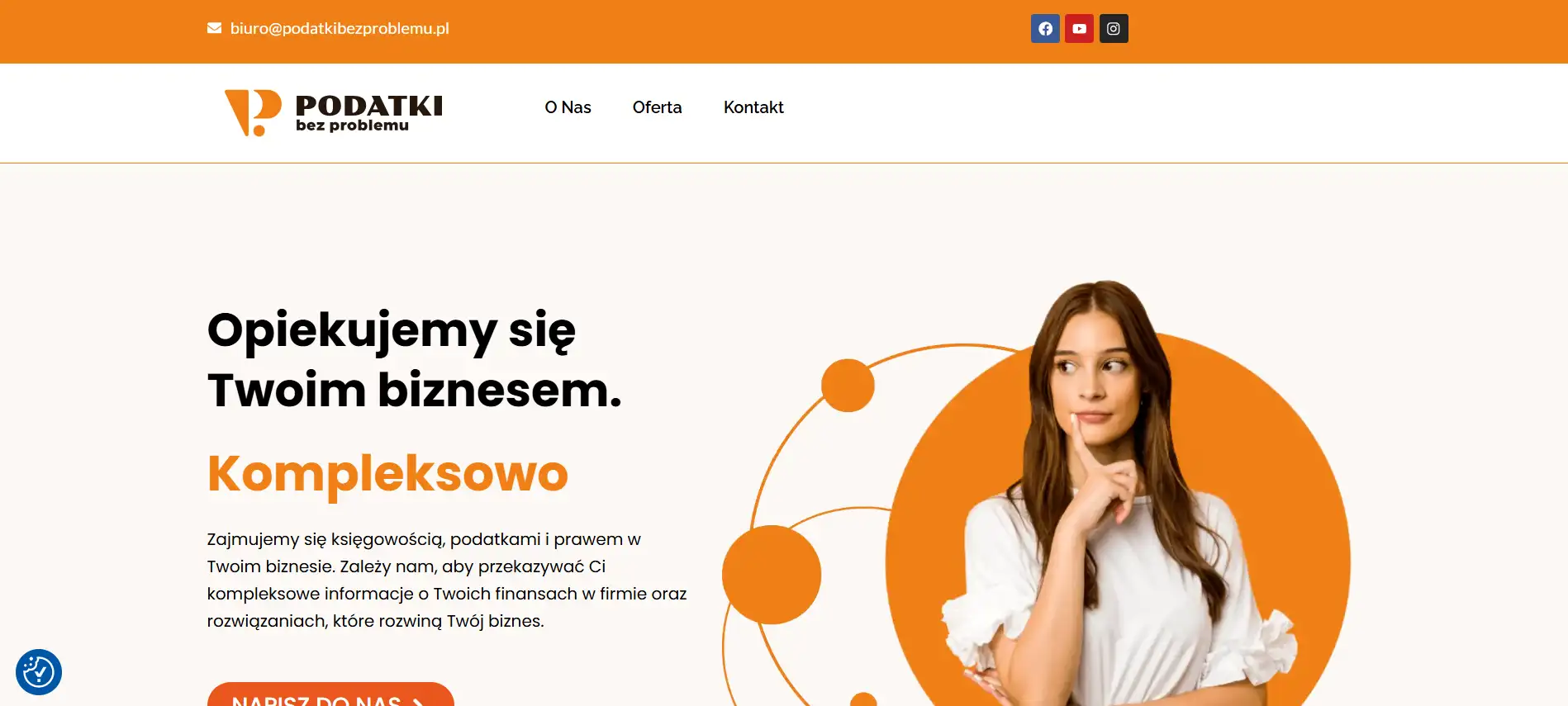 Przykład strony internetowej wykonanej w WordPress