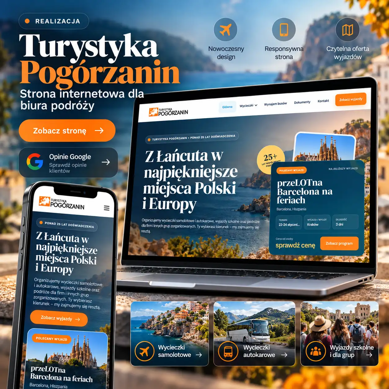 Realizacja strony Turystyka Pogórzanin